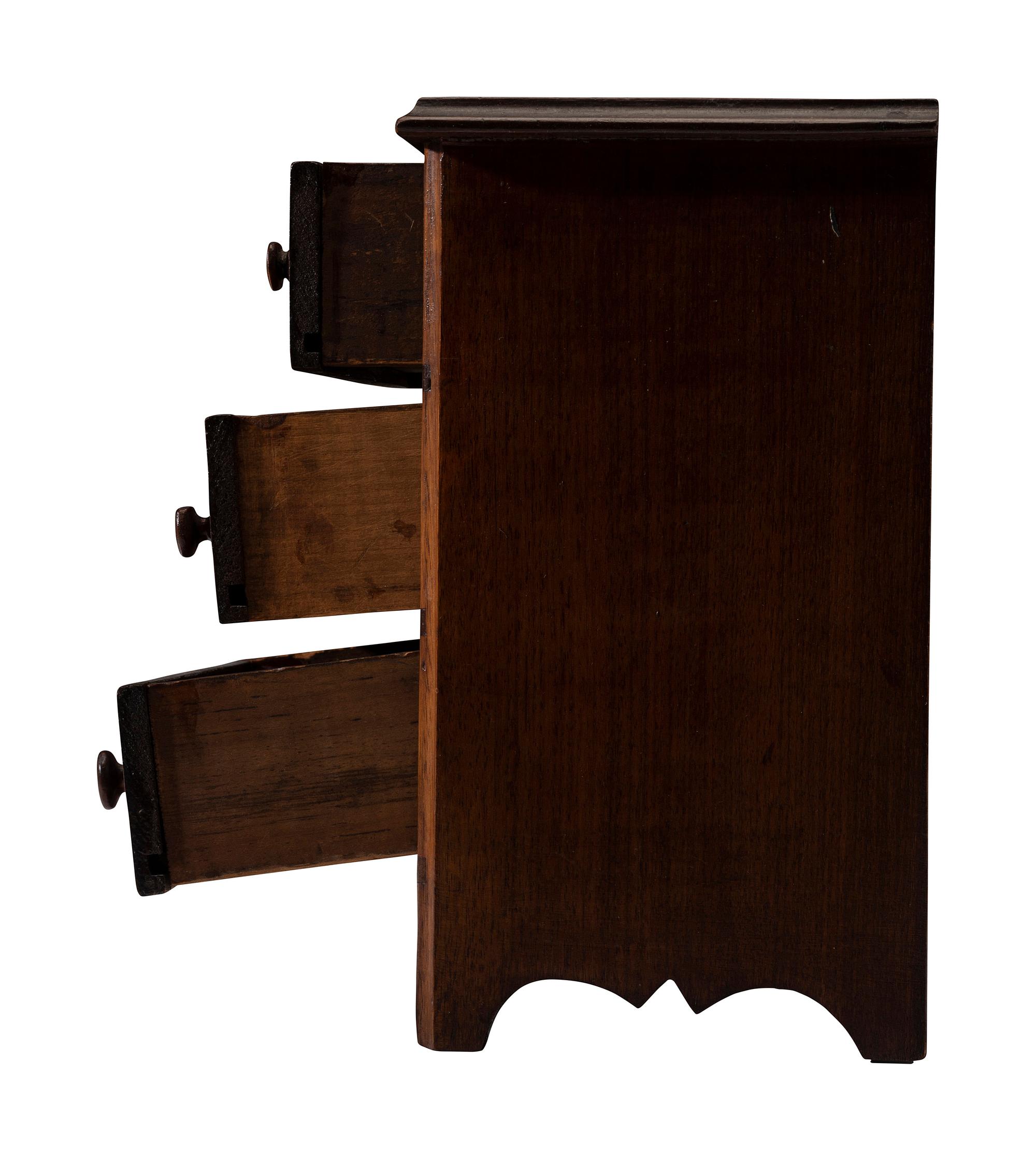 A Federal Style Miniature Mahogany Chest of Drawers