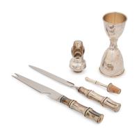 A Group of Four Tiffany & Co. Silver Bamboo Pattern Articles