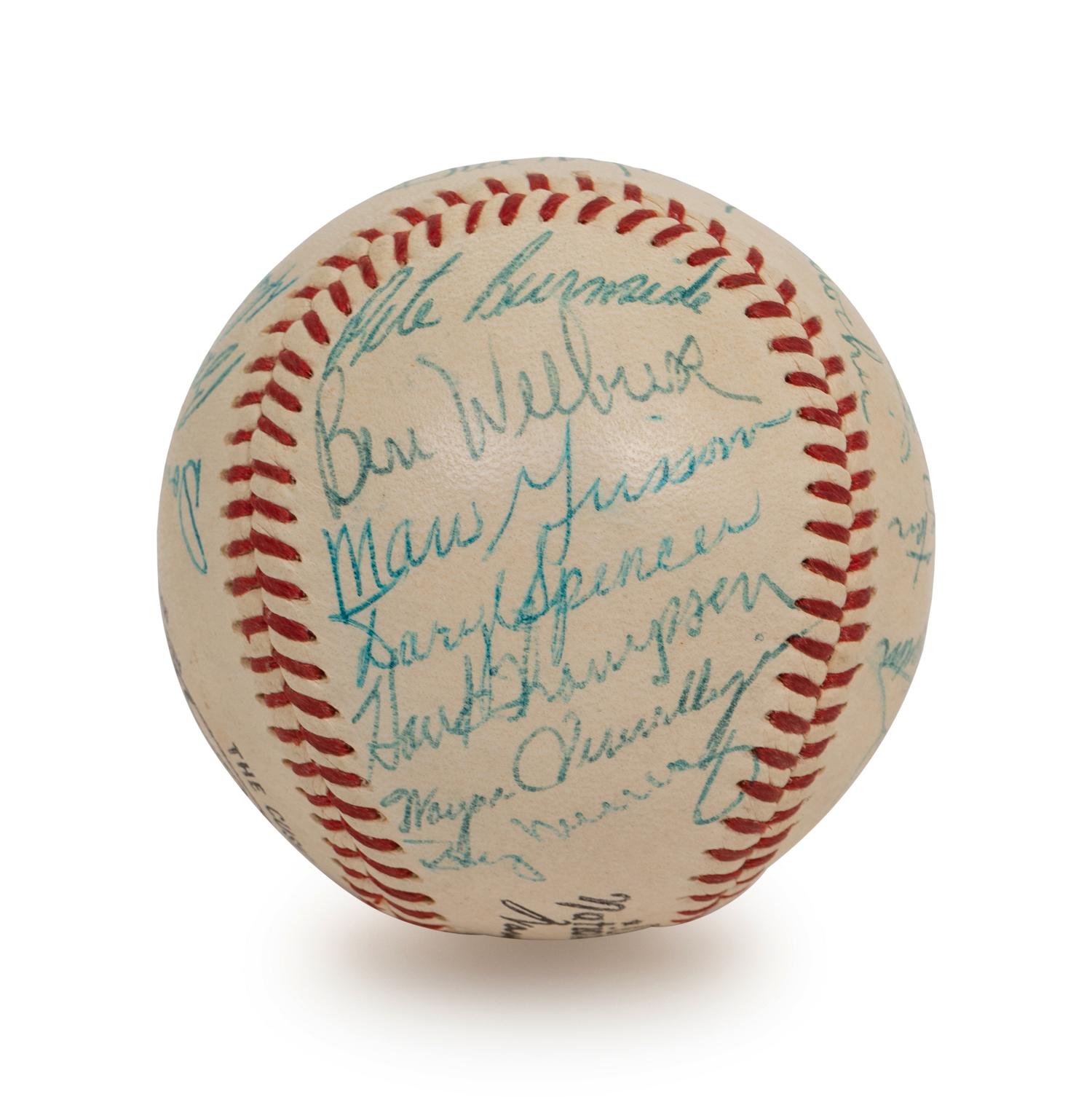A 1956 New York Giants Team Signed Autograph Baseball Including Willie Mays (BAS Beckett Authentication Services Certified),
