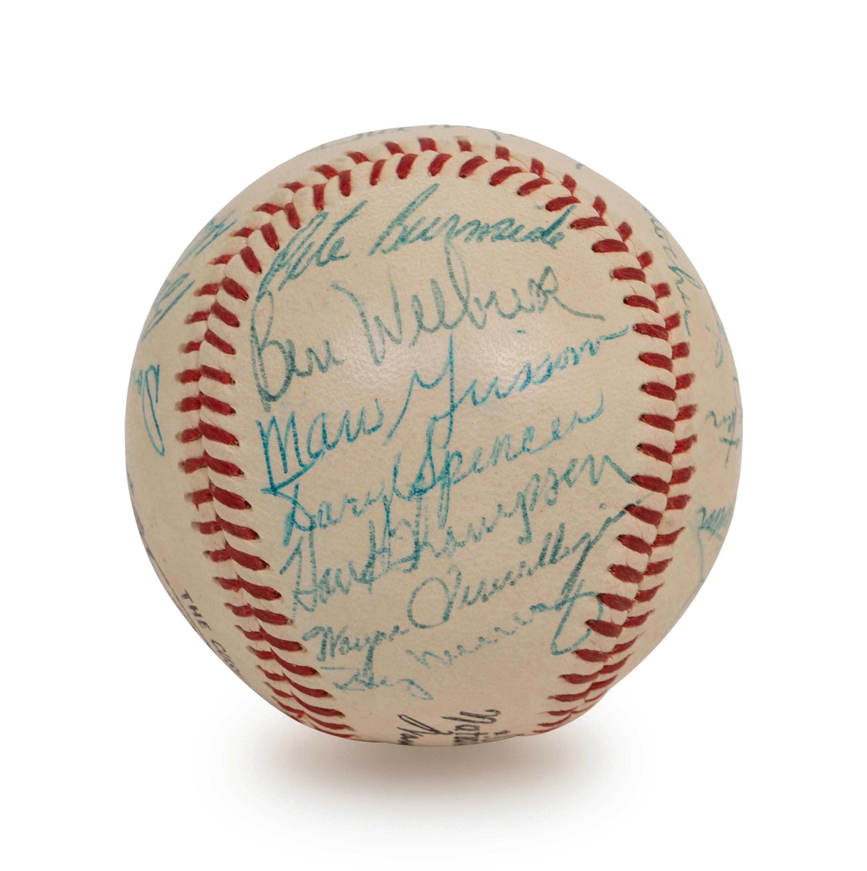 A 1956 New York Giants Team Signed Autograph Baseball Including Willie Mays (BAS Beckett Authentication Services Certified),