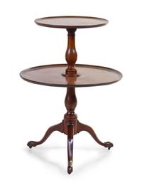 An English Mahogany Two-Tier Dumbwaiter