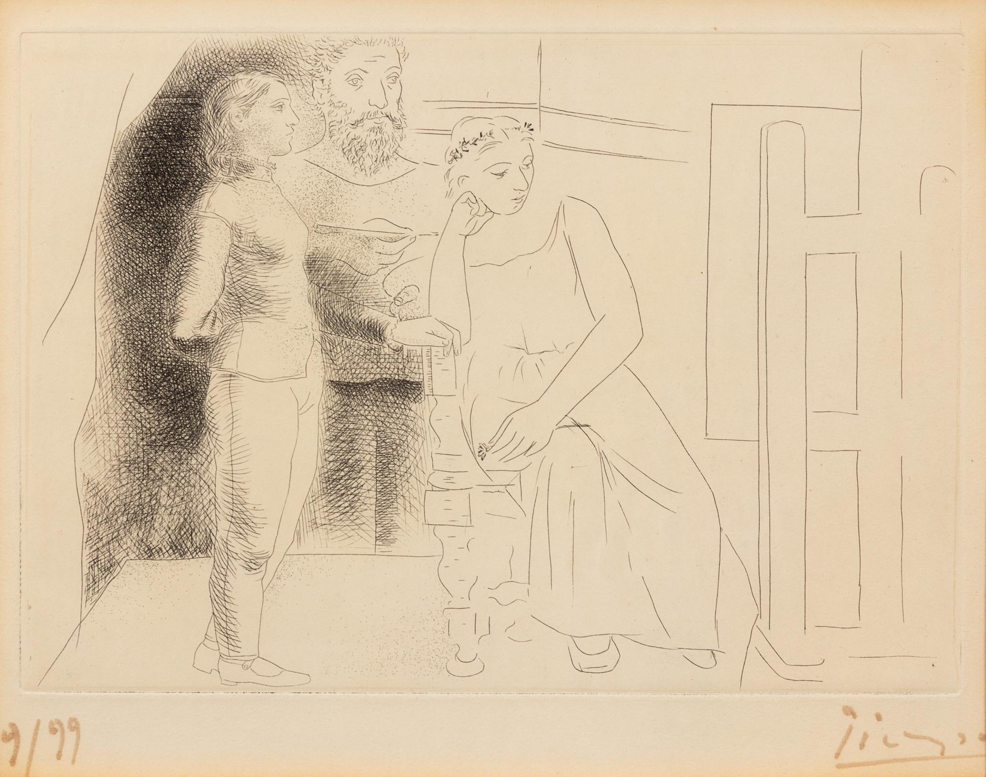 Peintre entre deux modèles from Le Chef-d'œuvre inconnu
