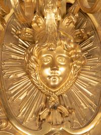 A Set of Four Louis XVI Style Gilt Bronze Five-Light Sconces