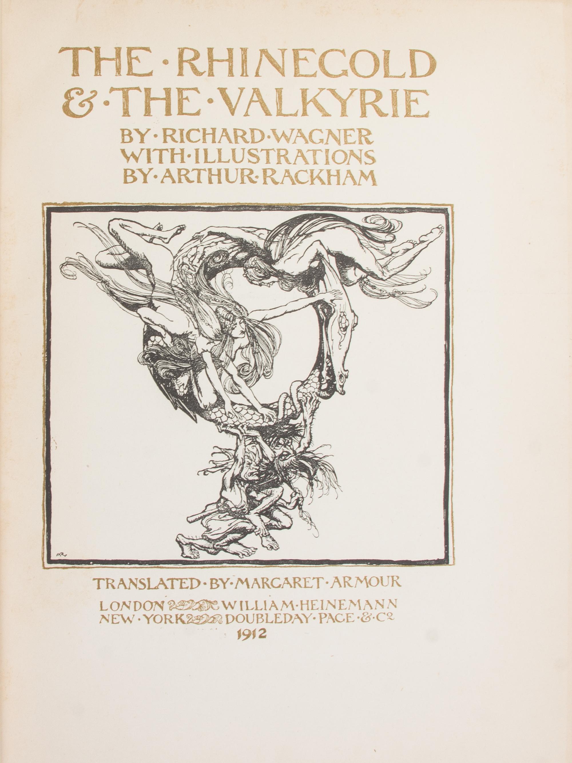 WAGNER, RICHARD. The Rhinegold & The Valkyrie. London and New York, 1912. 3rd impression.
