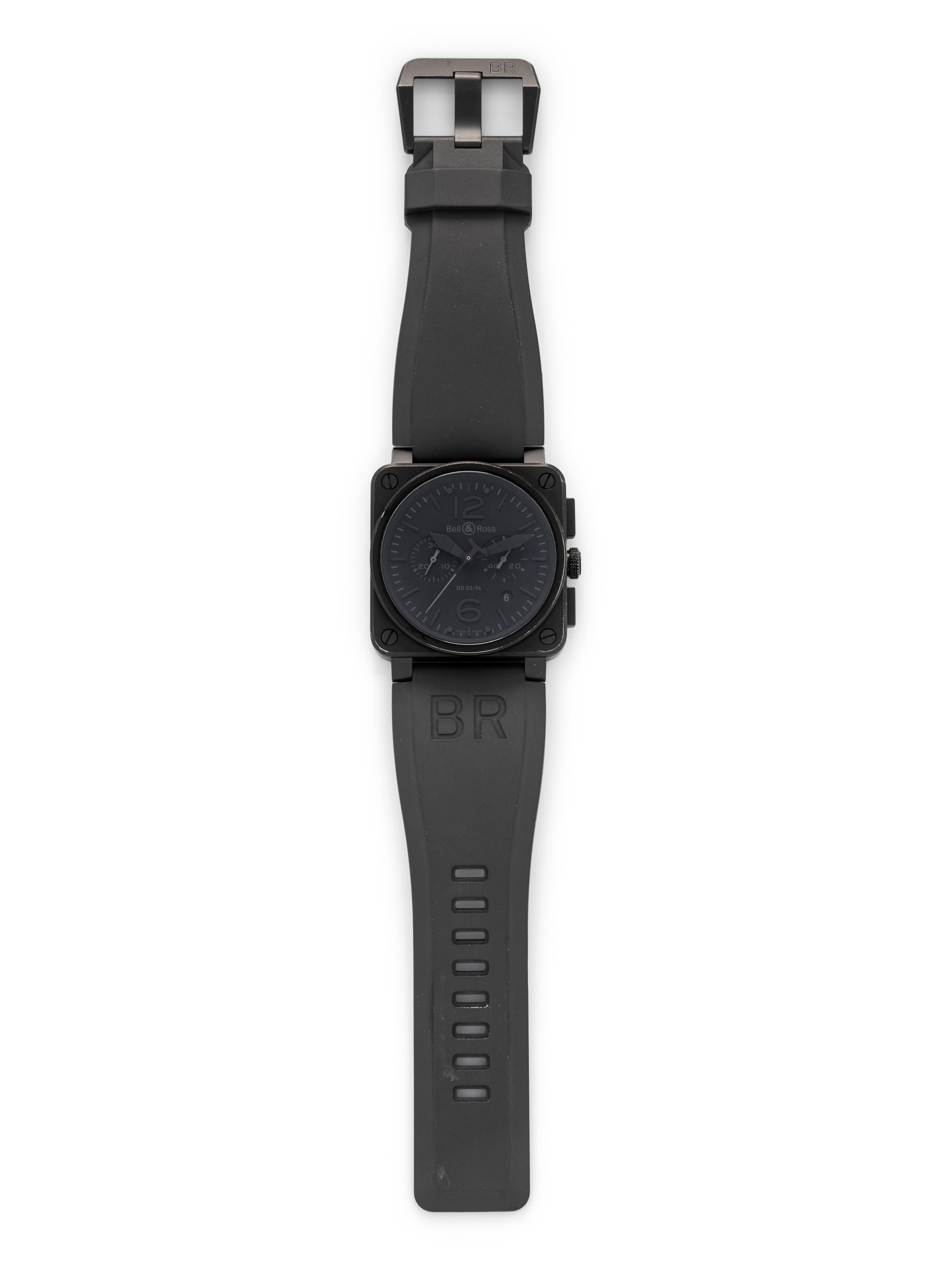 BELL & ROSS, REF. BR03-94 STAINLESS STEEL 'CHRONO STEALTH' CHRONOGRAPH DATE WATCH
