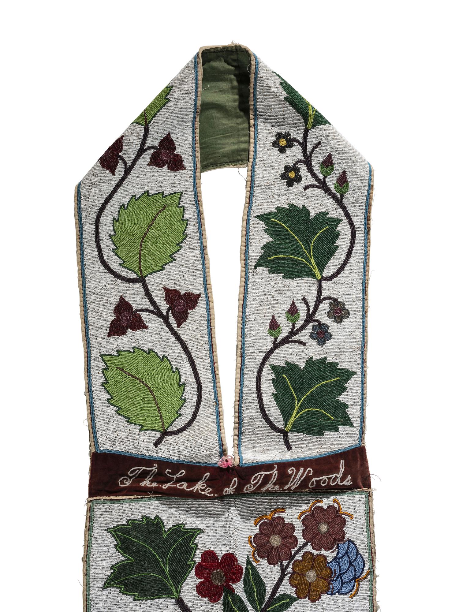 Anishinaabe Beaded Bandolier Bag , The Lake of the Woods