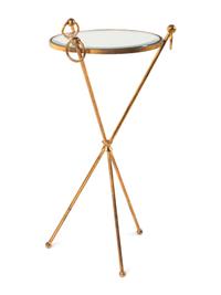 A Gilt Metal and Glass Side Table