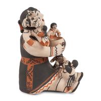 Pottery Storyteller Figure, with Seven Children