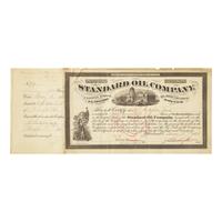 [Business & Finance] Rockefeller, John D. Printed Stock Certificate, Signed.