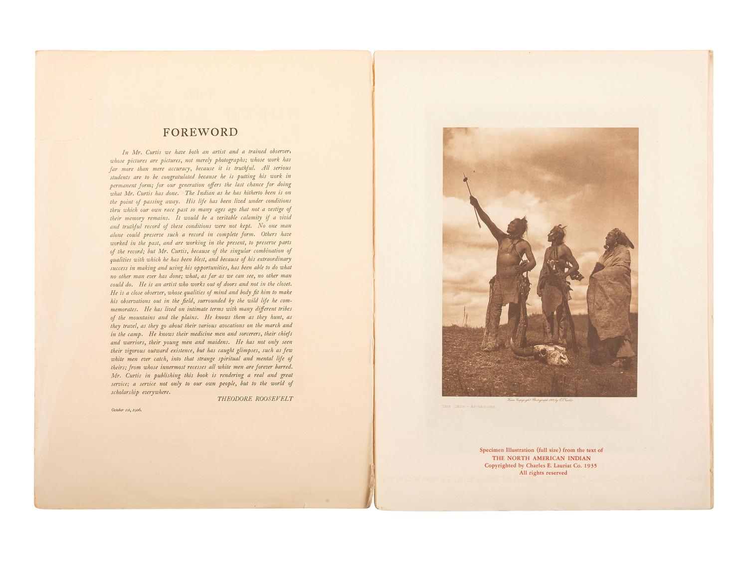 [NATIVE AMERICAN]. CURTIS, Edward (1868-1952). North American Indian Prospectus.