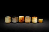 Six Chinese Hardstone Cups