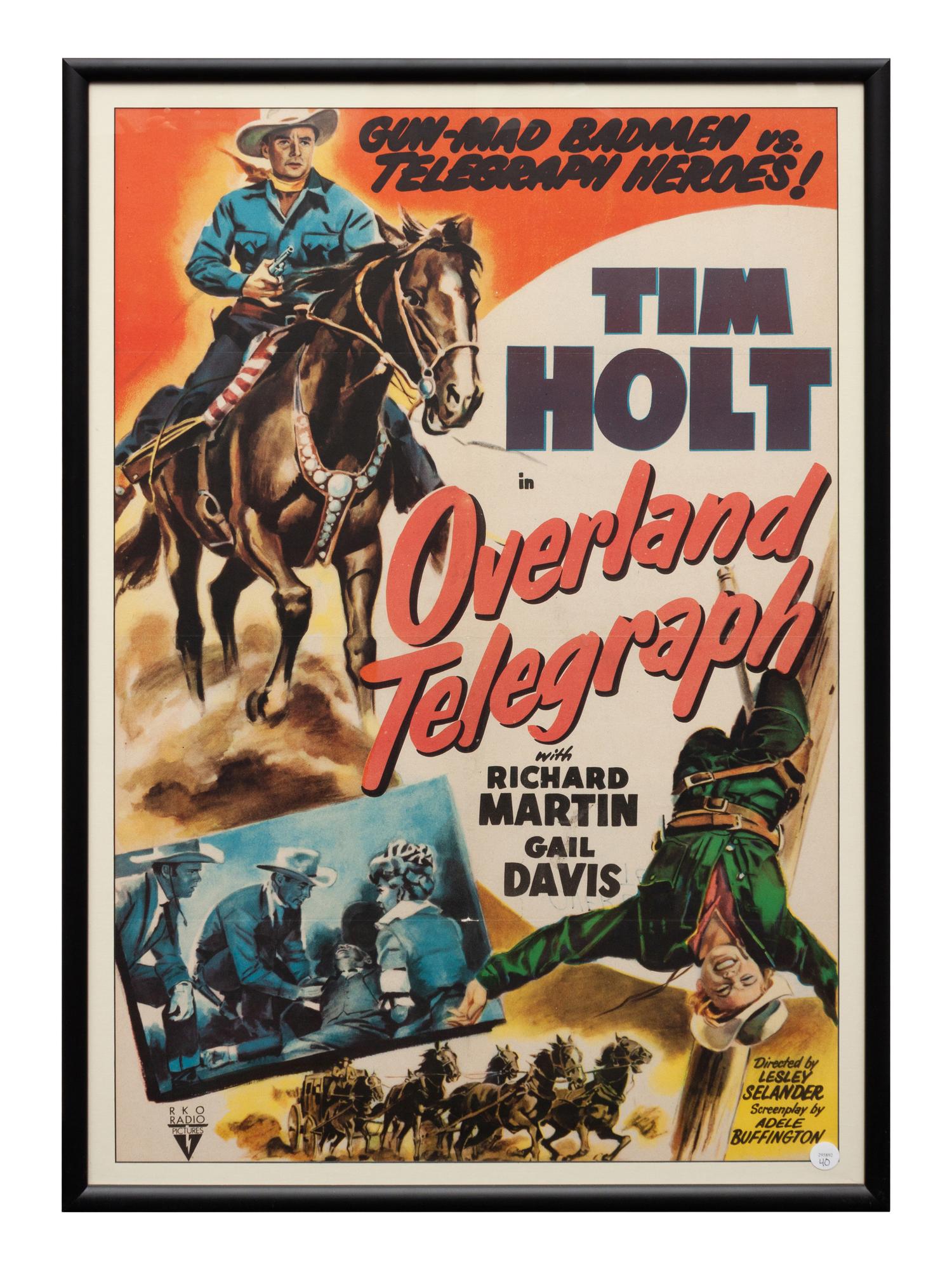 Vintage Movie Poster, Overland Telegraph