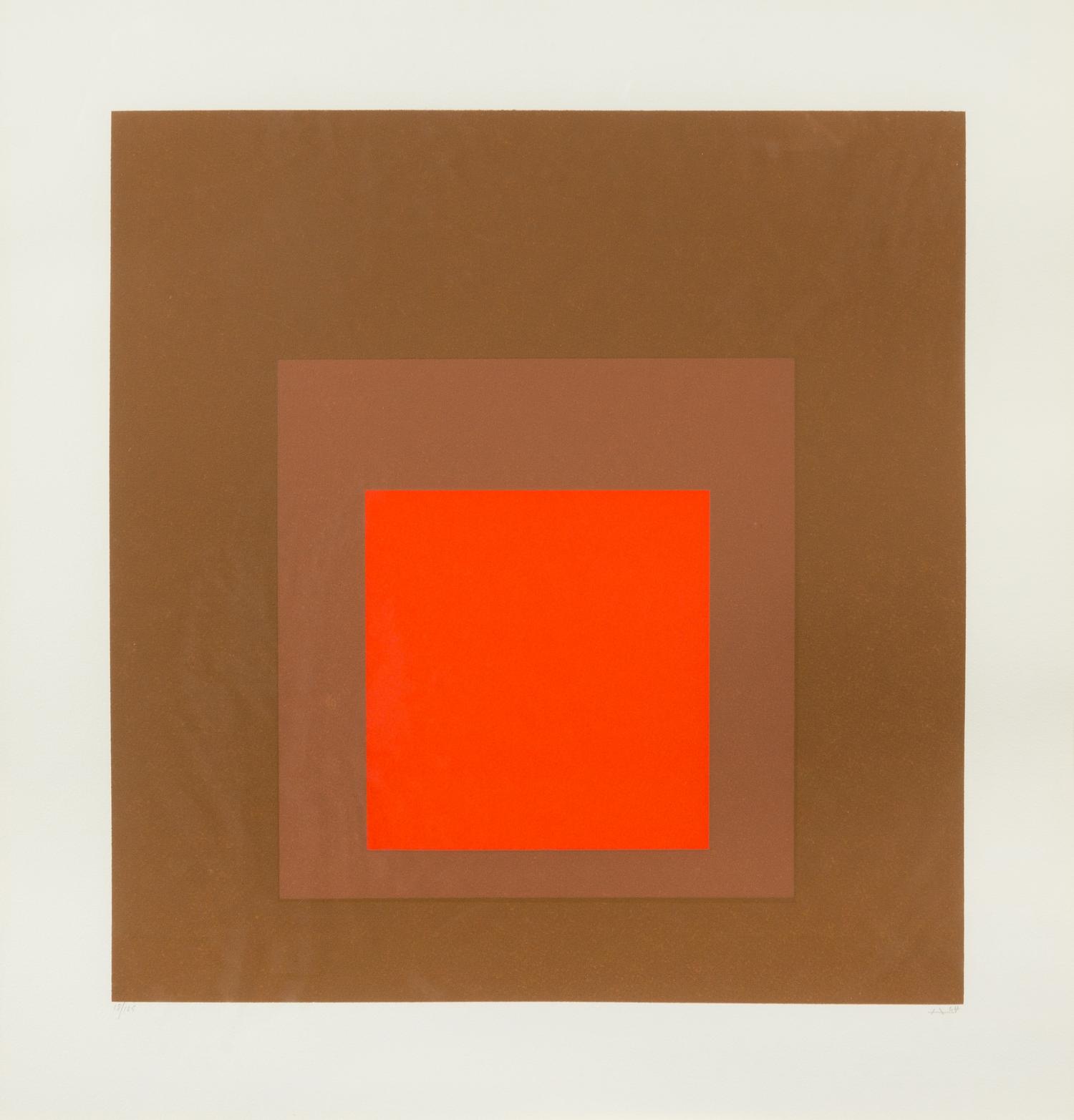 Josef Albers, (American/German, 1888-1976), Untitled (one plate from Hommage au carre), 1964