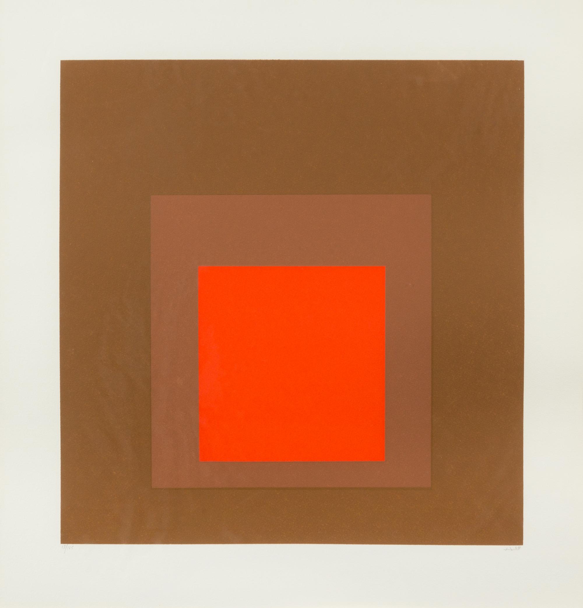 Josef Albers, (American/German, 1888-1976), Untitled (one plate from Hommage au carre), 1964