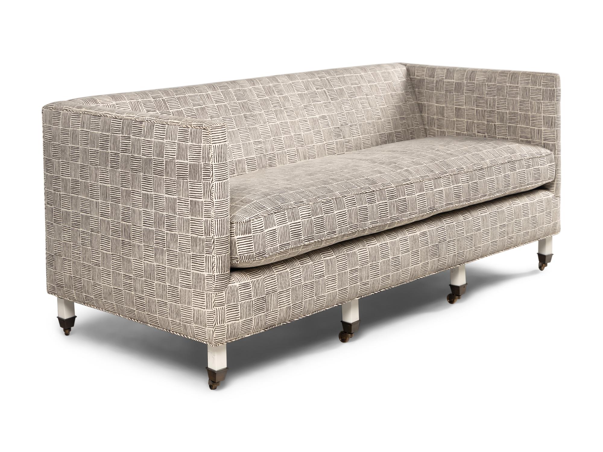 A Custom Upholstered Settee