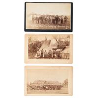 Trio of Boudoir Cards of Oklahoma Territory and Iowa Indians, Incl. Blind Tohee, Chief of the Iowas