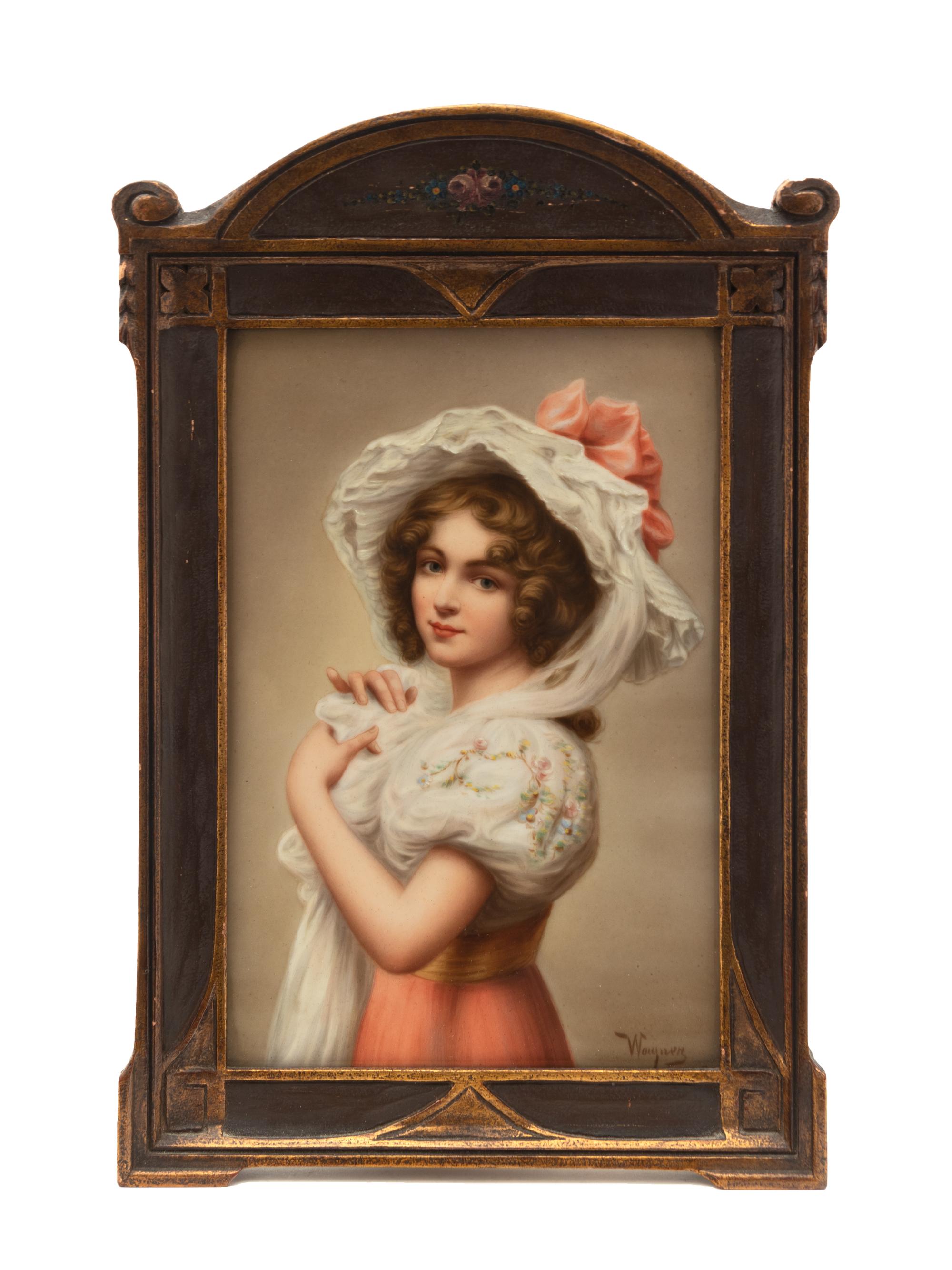 A German Painted Porcelain Plaque