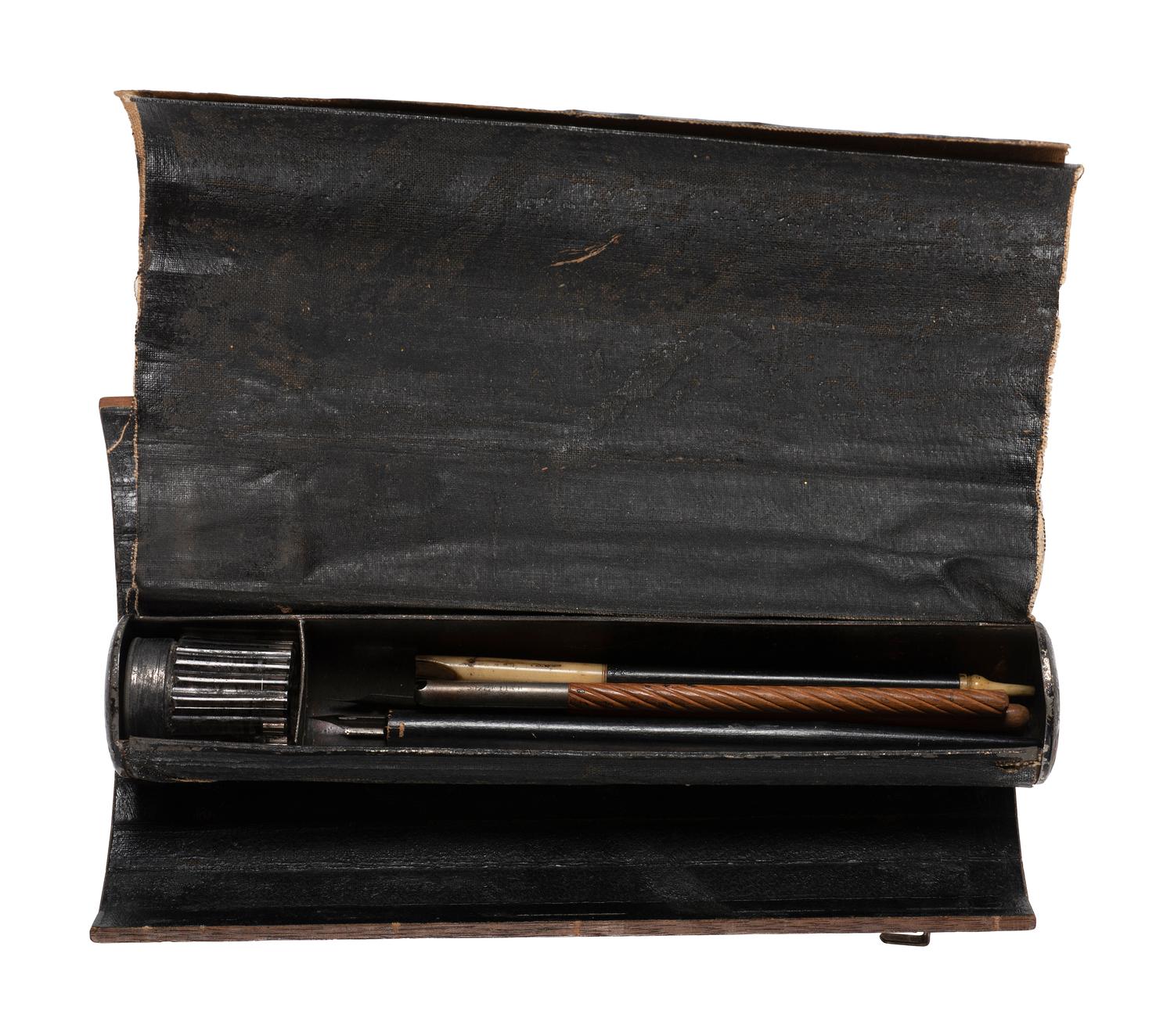 Civil War-era writing kit patented by George Hathaway, 1861.