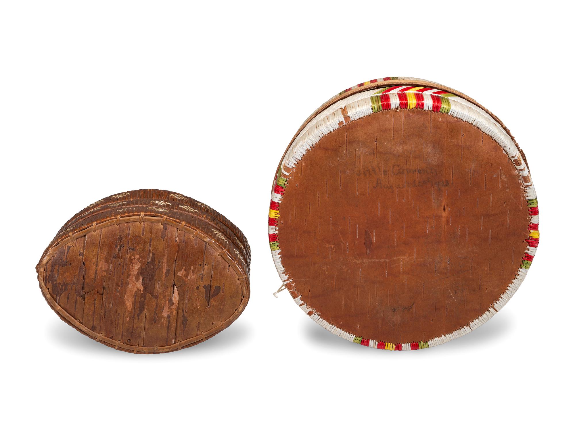 Northeastern Quilled Birch Bark Boxes