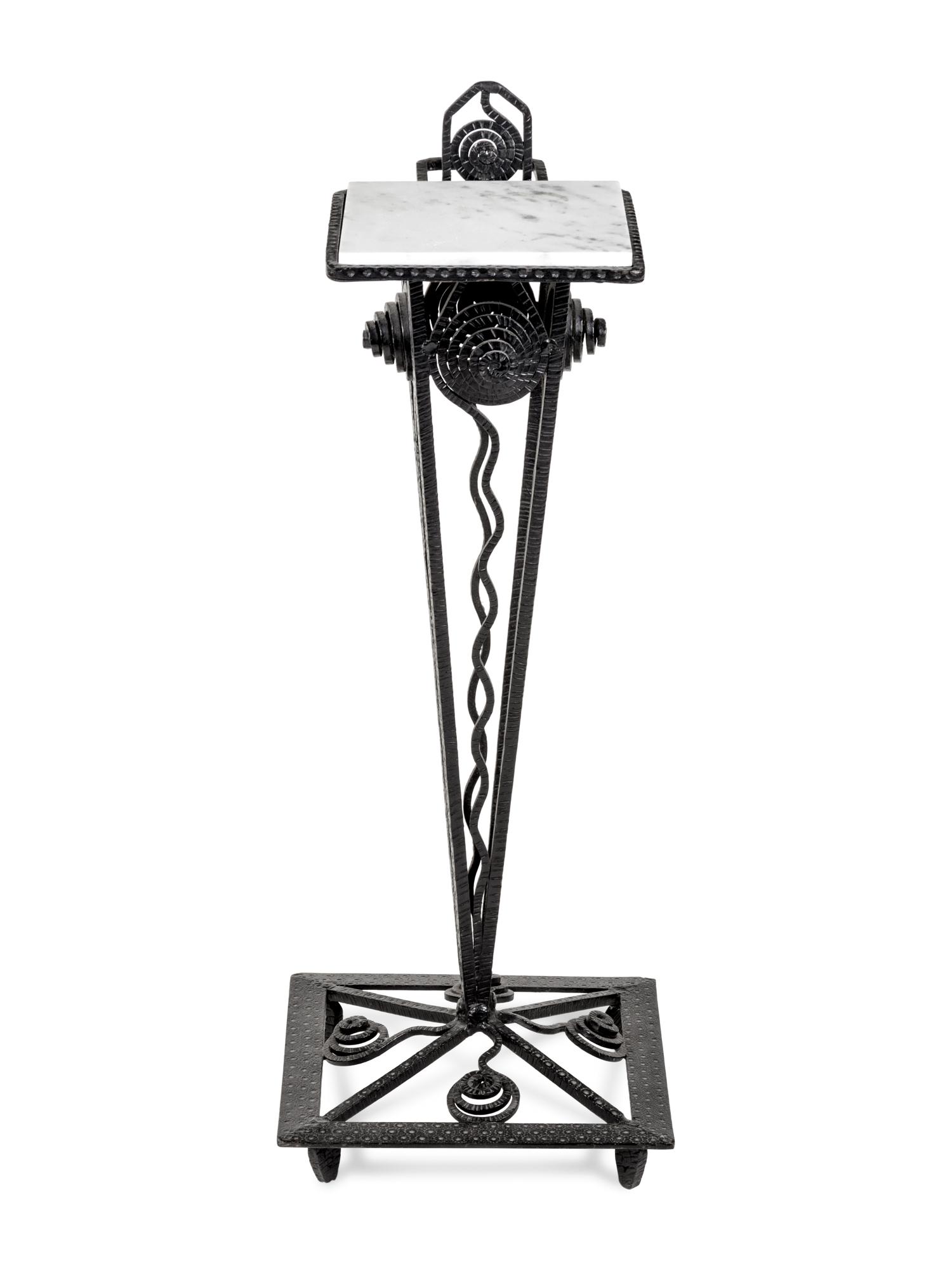 An Art Deco Wrought Iron Stand