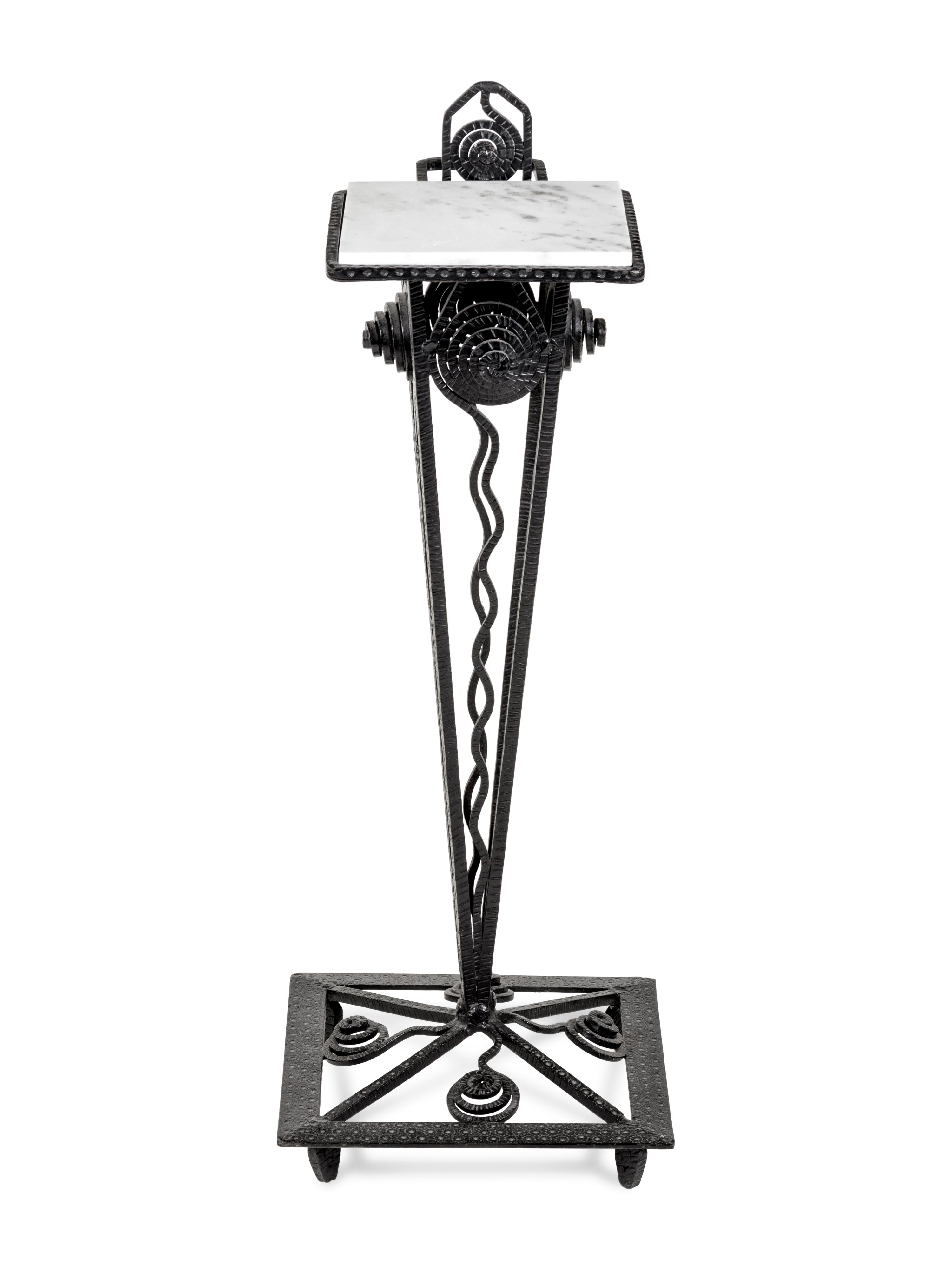 An Art Deco Wrought Iron Stand