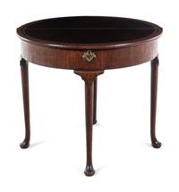 A George I Oak Demilune Game Table