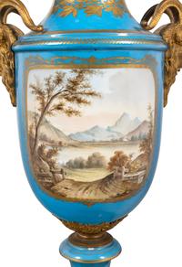 A Large Gilt Bronze Mounted Sèvres Style Porcelain Vase