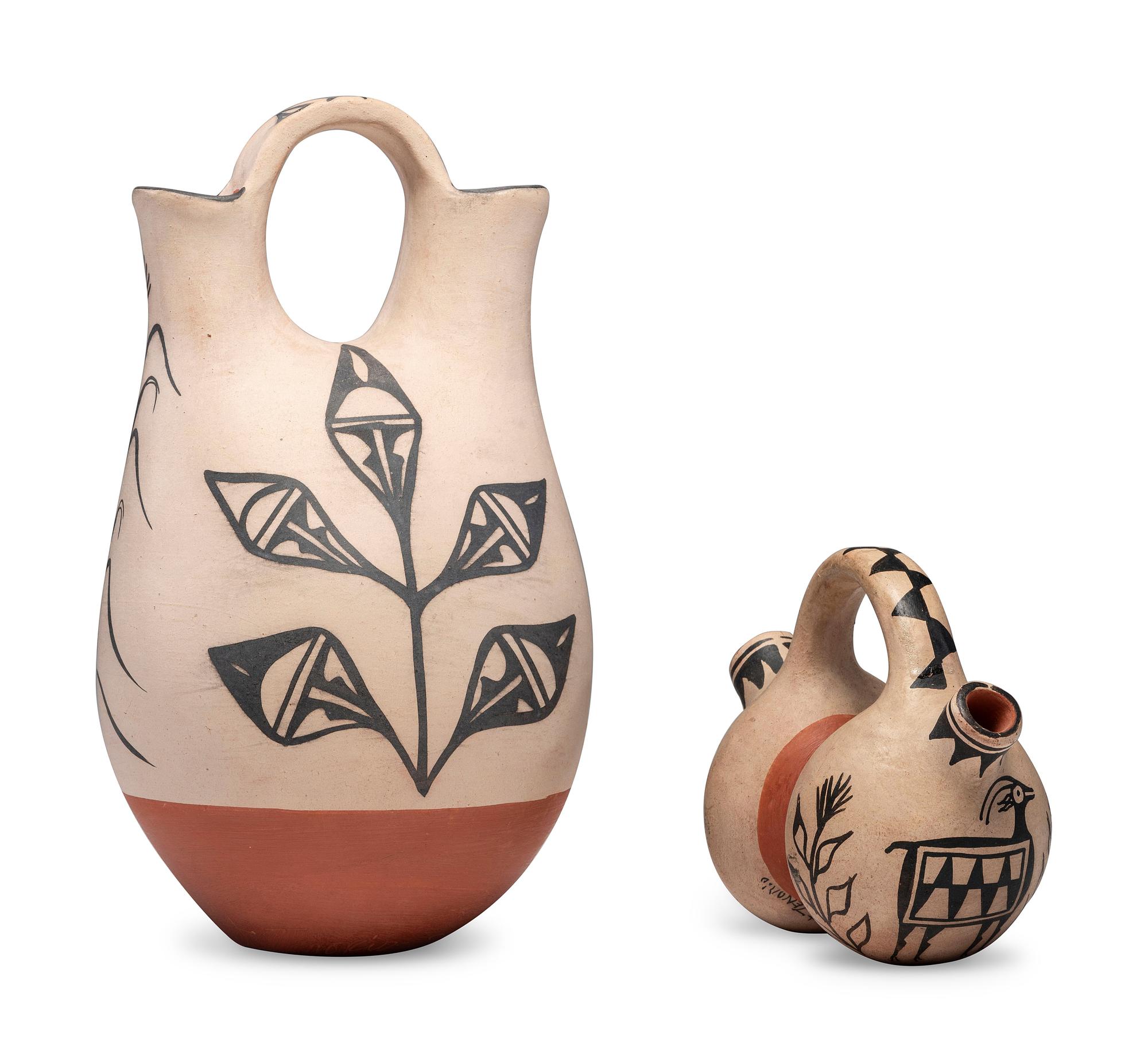 Pottery Wedding Vase and Double-Lobed Canteen