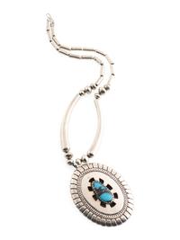 Silver and Bisbee Turquoise Necklace