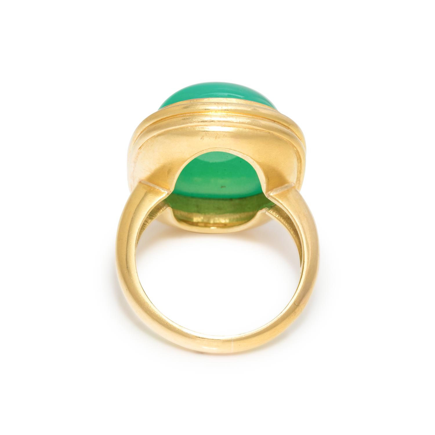 ELIZABETH LOCKE, CHRYSOPRASE RING