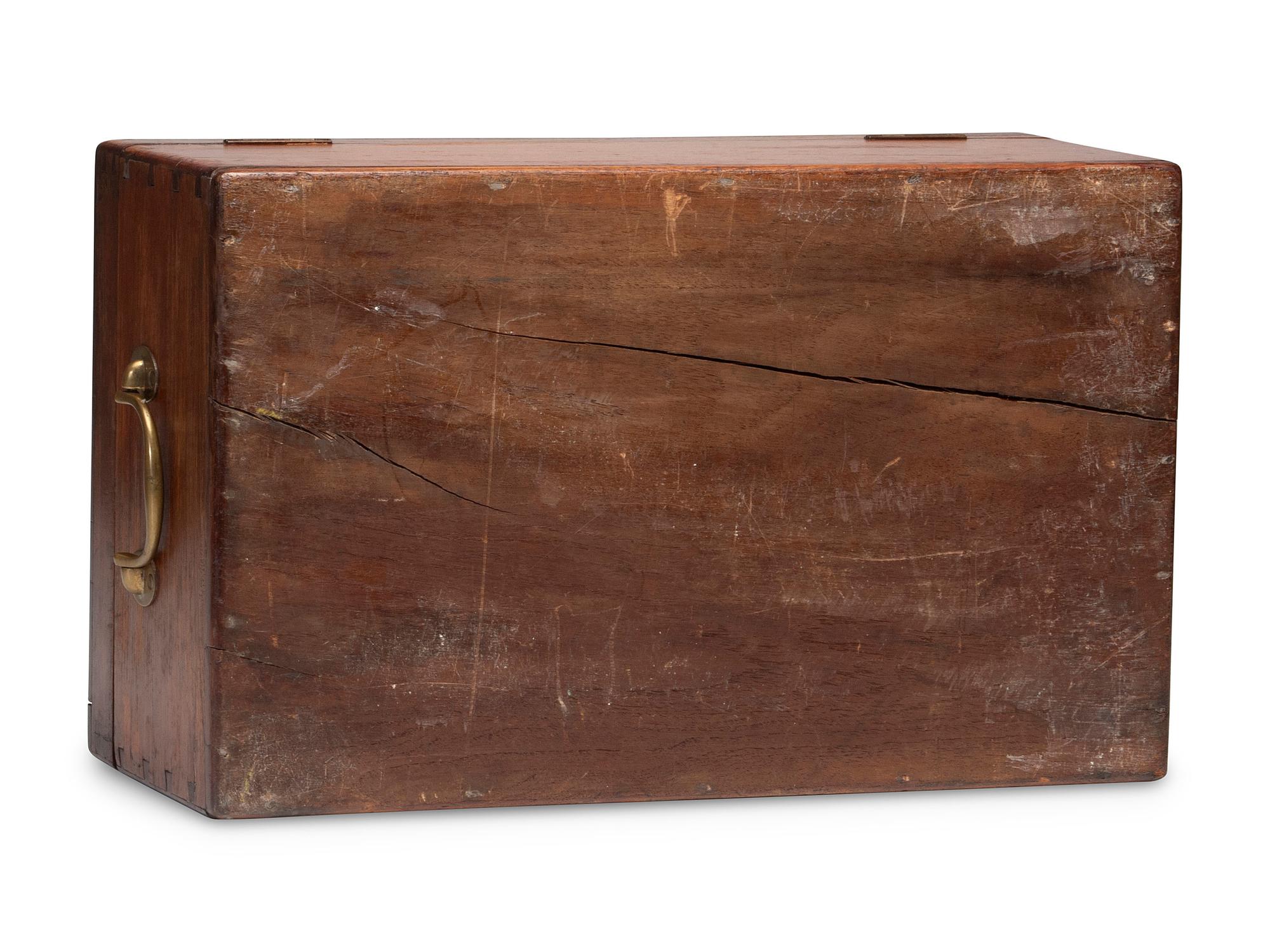 An English Brass Mounted Mahogany Box