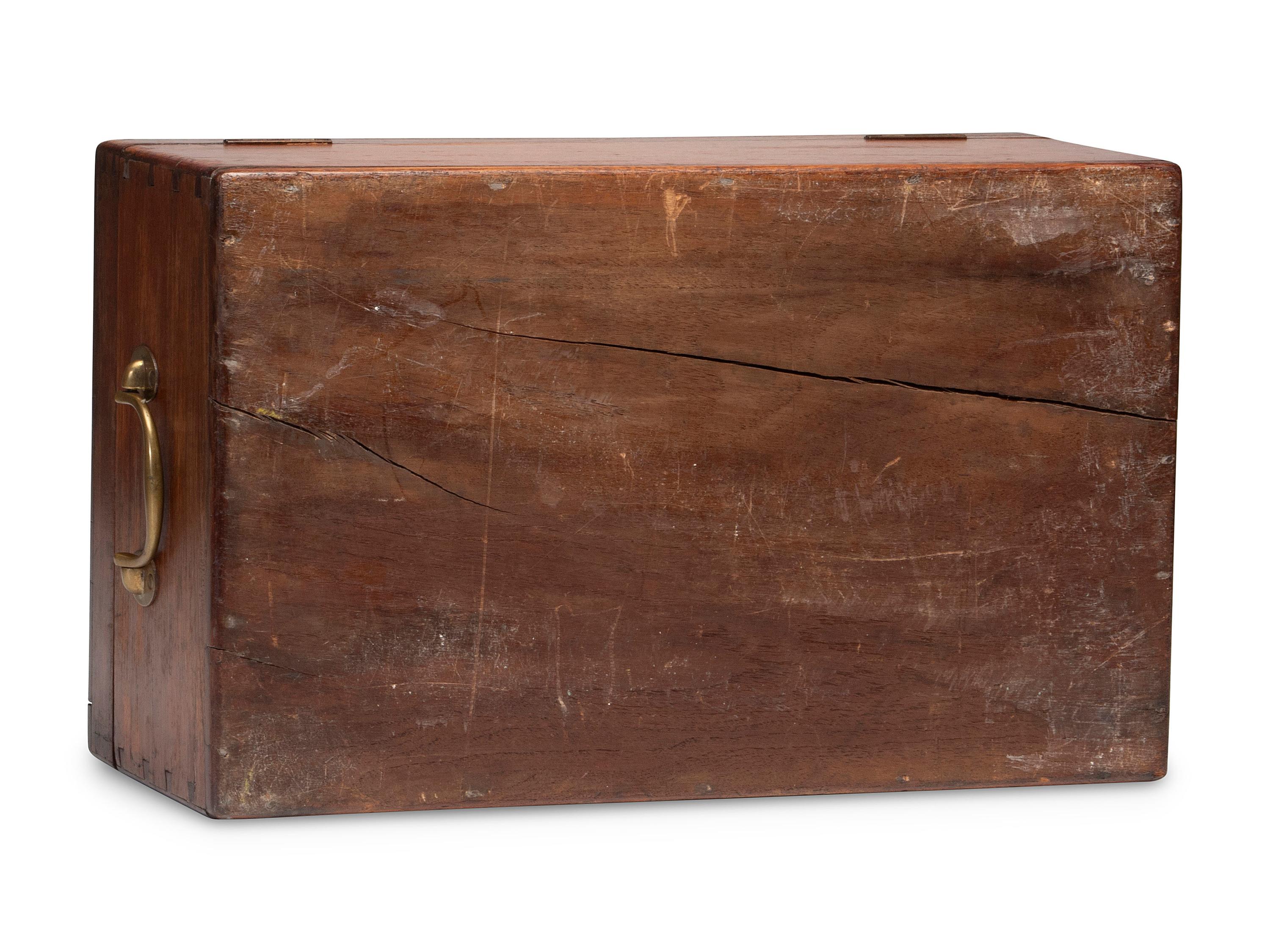 An English Brass Mounted Mahogany Box