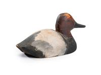 A Miniature Carved Wood Canvasback Duck Decoy