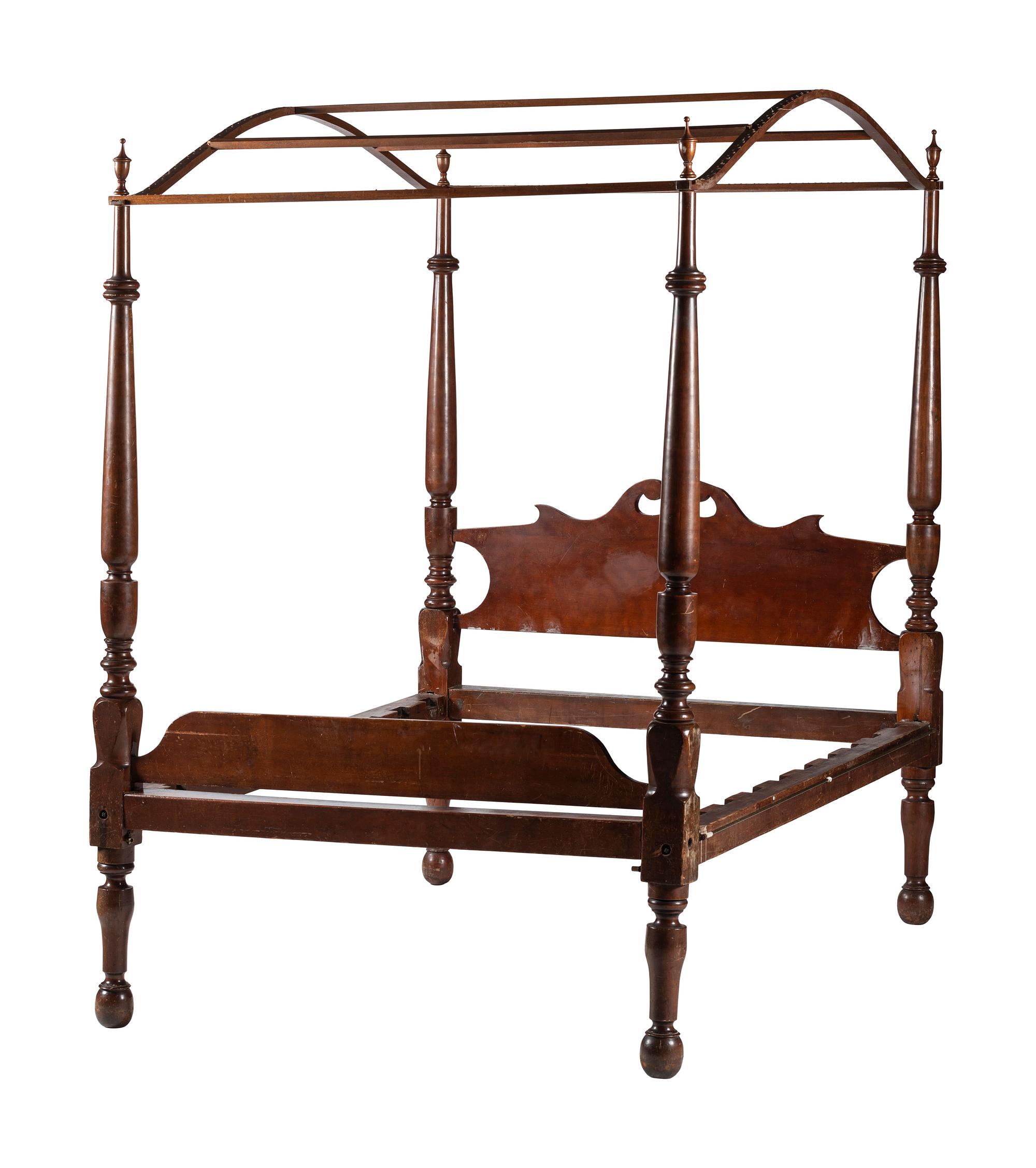 A Federal Mahogany Tester Bed