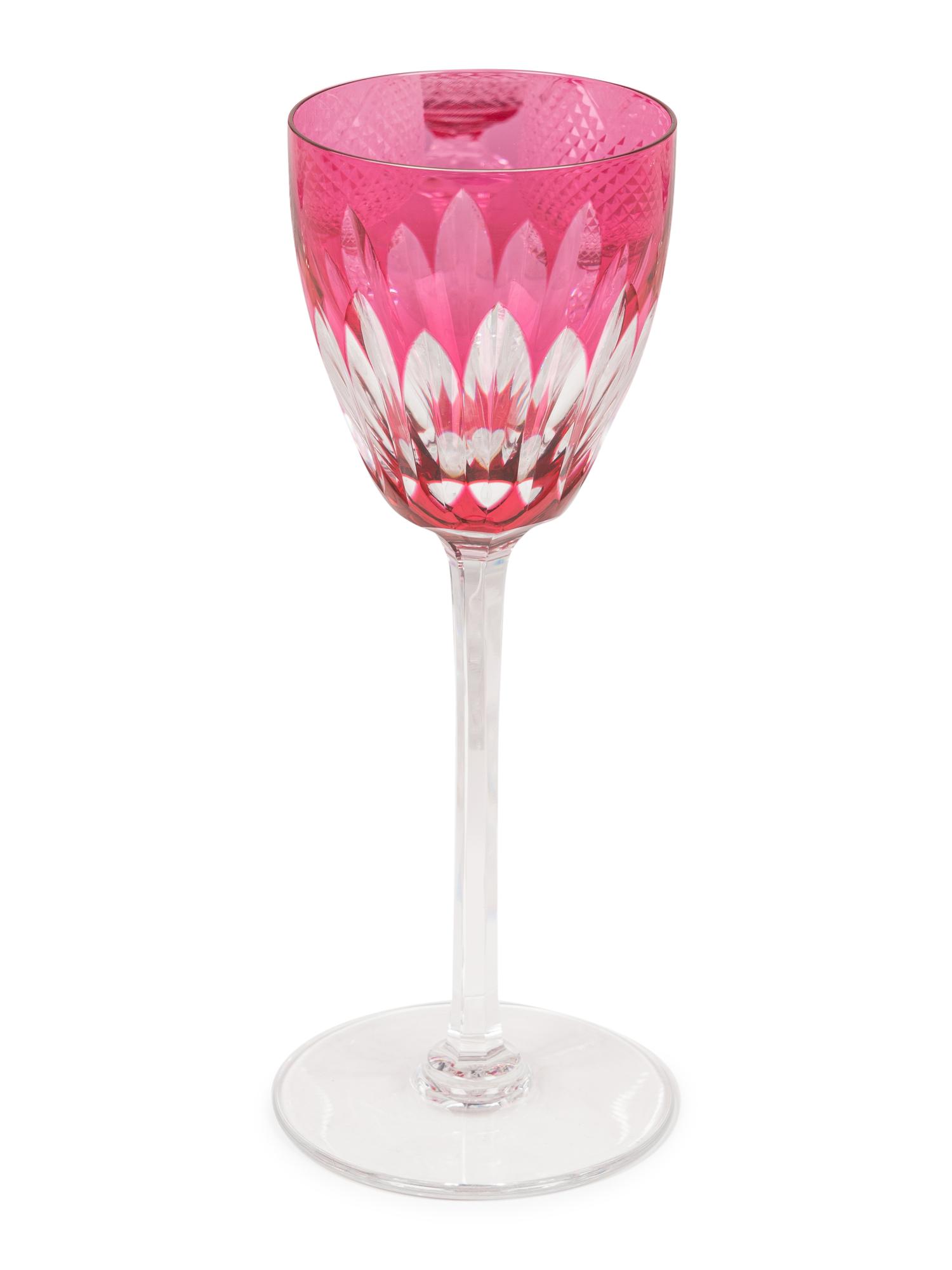 Twenty-Two Baccarat Nonancourt Cranberry Cut-to-Clear Hock Glasses