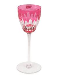 Twenty-Two Baccarat Nonancourt Cranberry Cut-to-Clear Hock Glasses