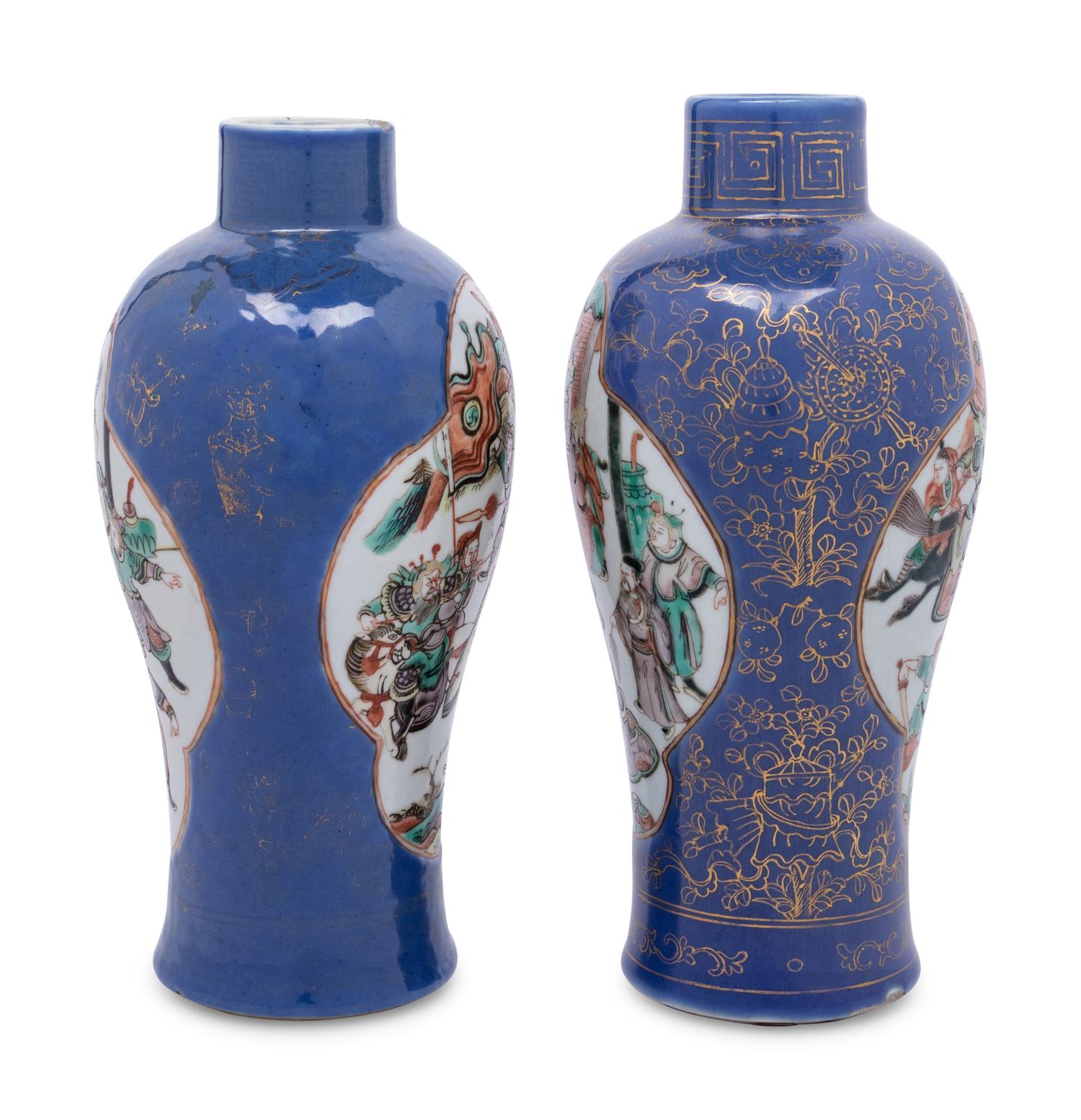 A Pair of Chinese Export Porcelain Vases