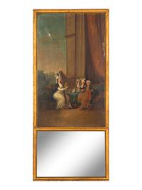 A French Giltwood Trumeau Mirror