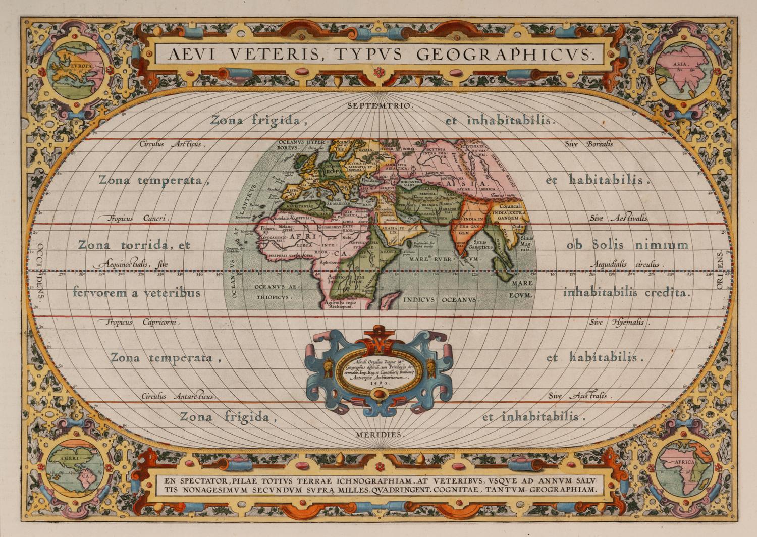 [MAP]. ORTELIUS, Abraham (1527-1598). Aevi Veteris, Typus Geographicus . Antwerp, 1601.