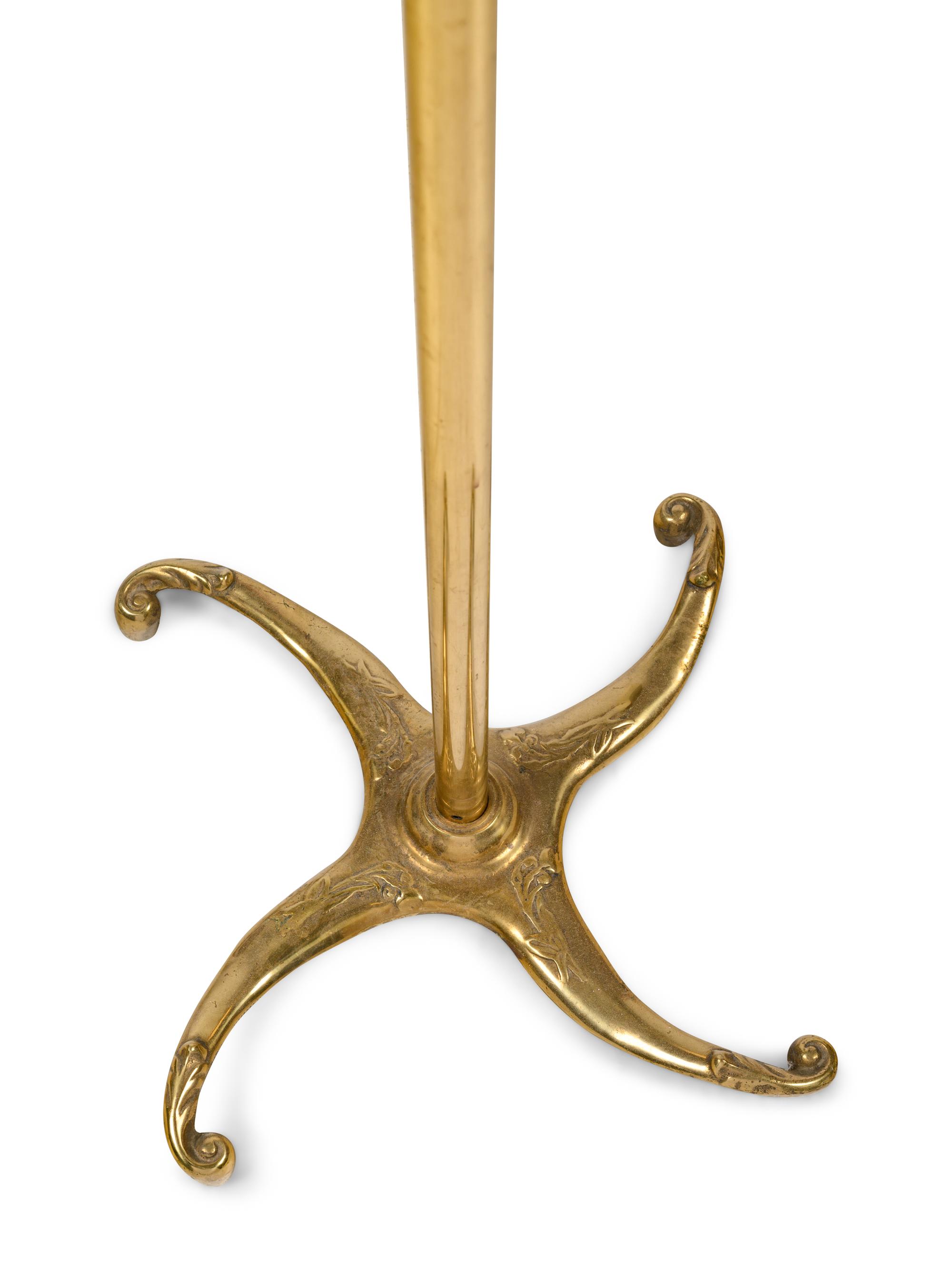 An American Cast Brass and Chalkboard Menu Stand