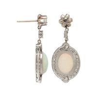 OPAL AND DIAMOND EARRINGS