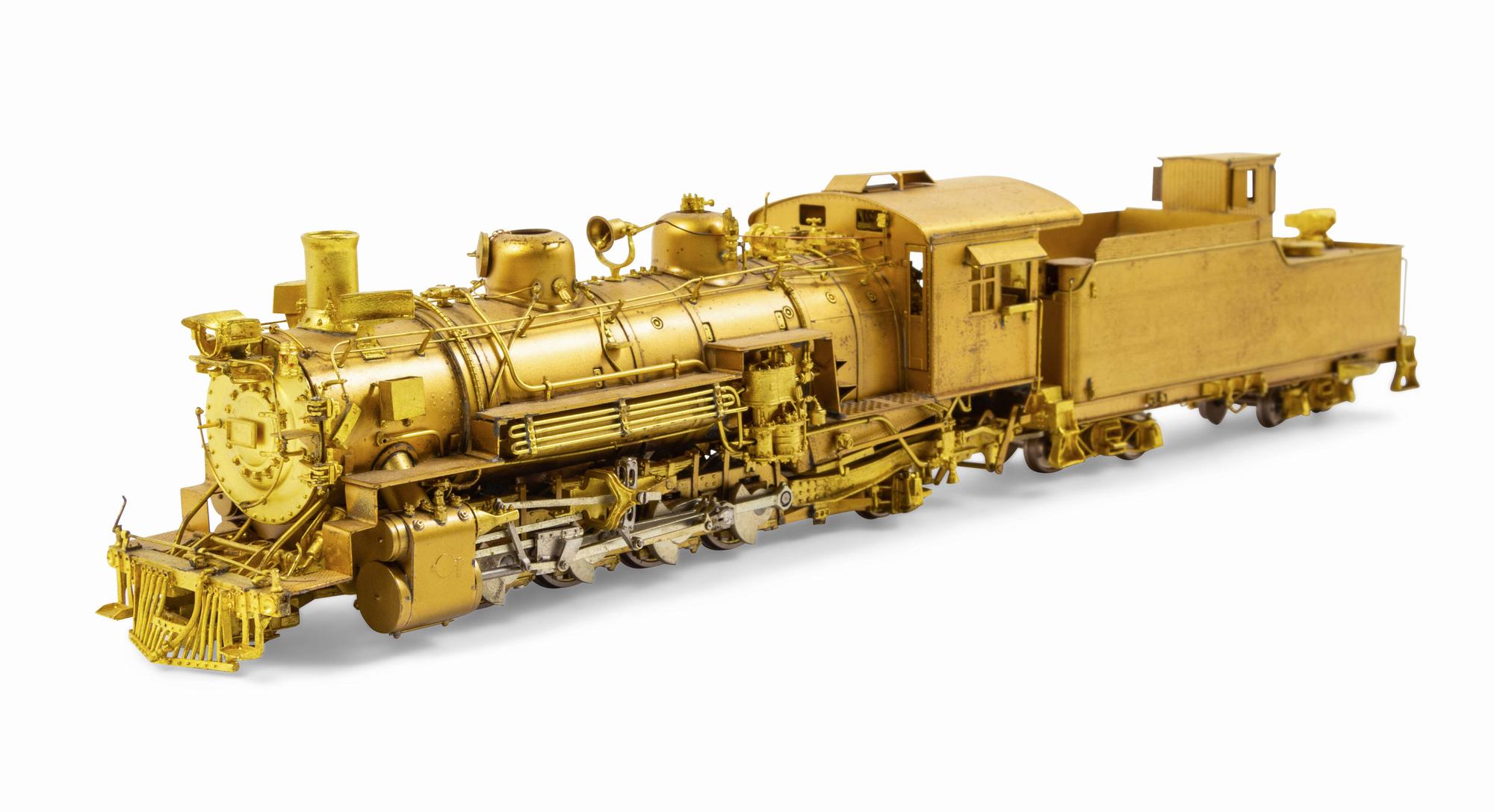 A Brass ON-3 Gauge 2-8-2 Locomotive and Tender