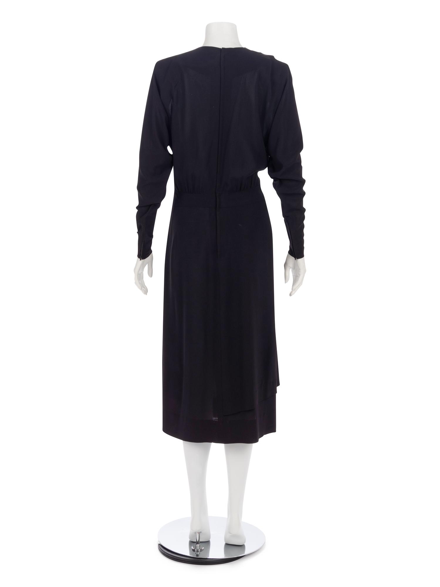 Adrian Black Dress, 1940-50s