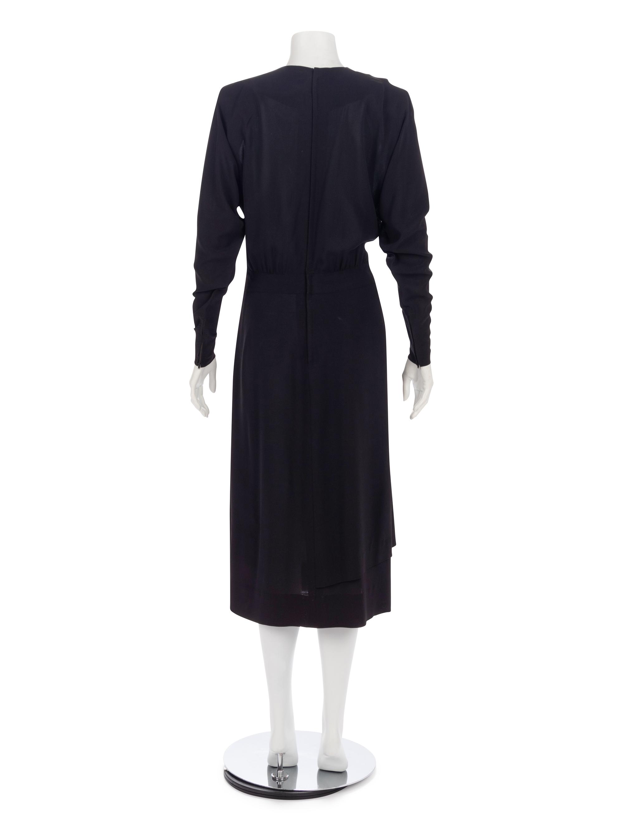 Adrian Black Dress, 1940-50s