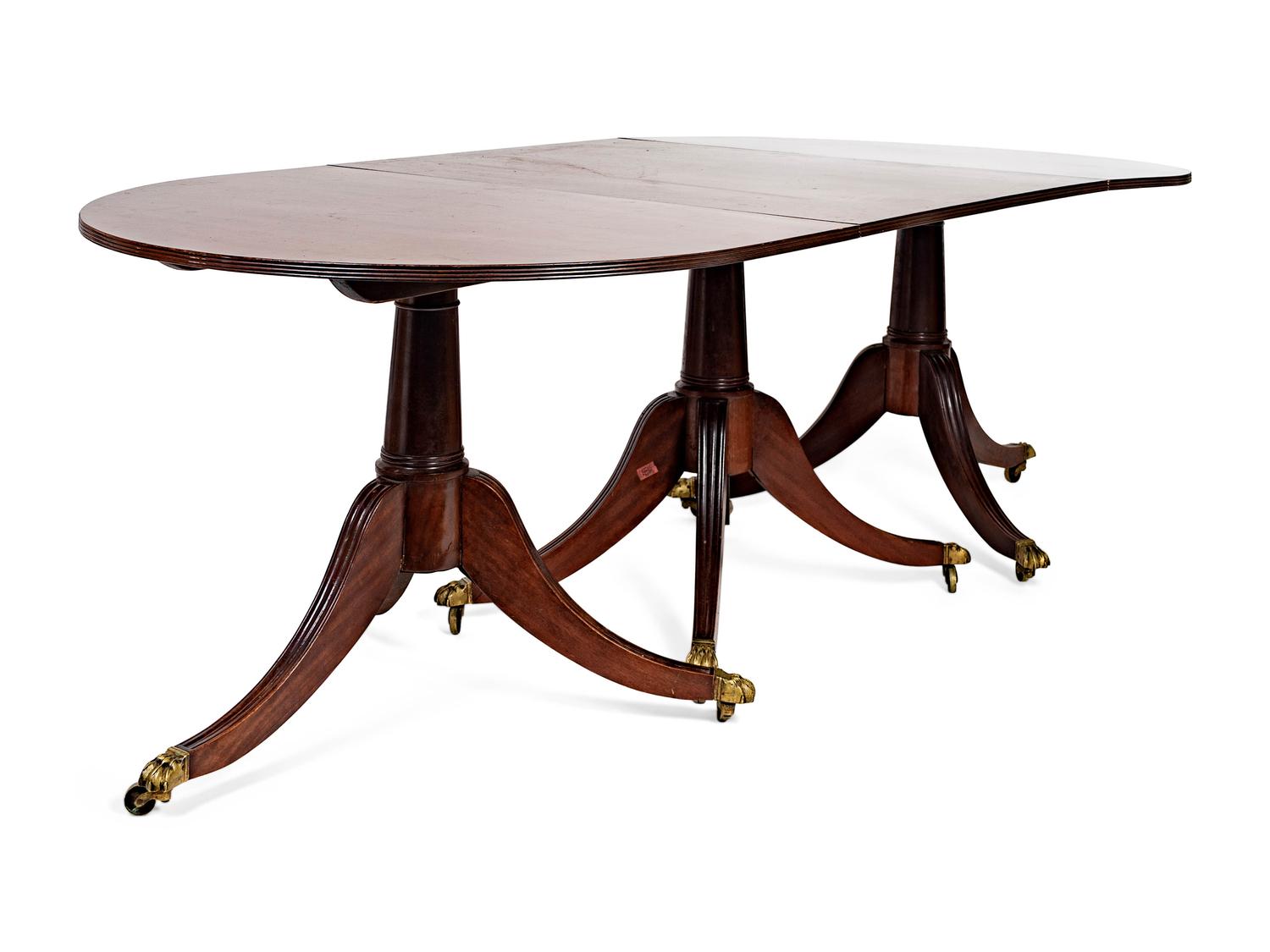 A Late George III Three Pedestal Mahogany Dining Table — EARLY 19TH CENTURY