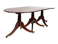 A Late George III Three Pedestal Mahogany Dining Table — EARLY 19TH CENTURY