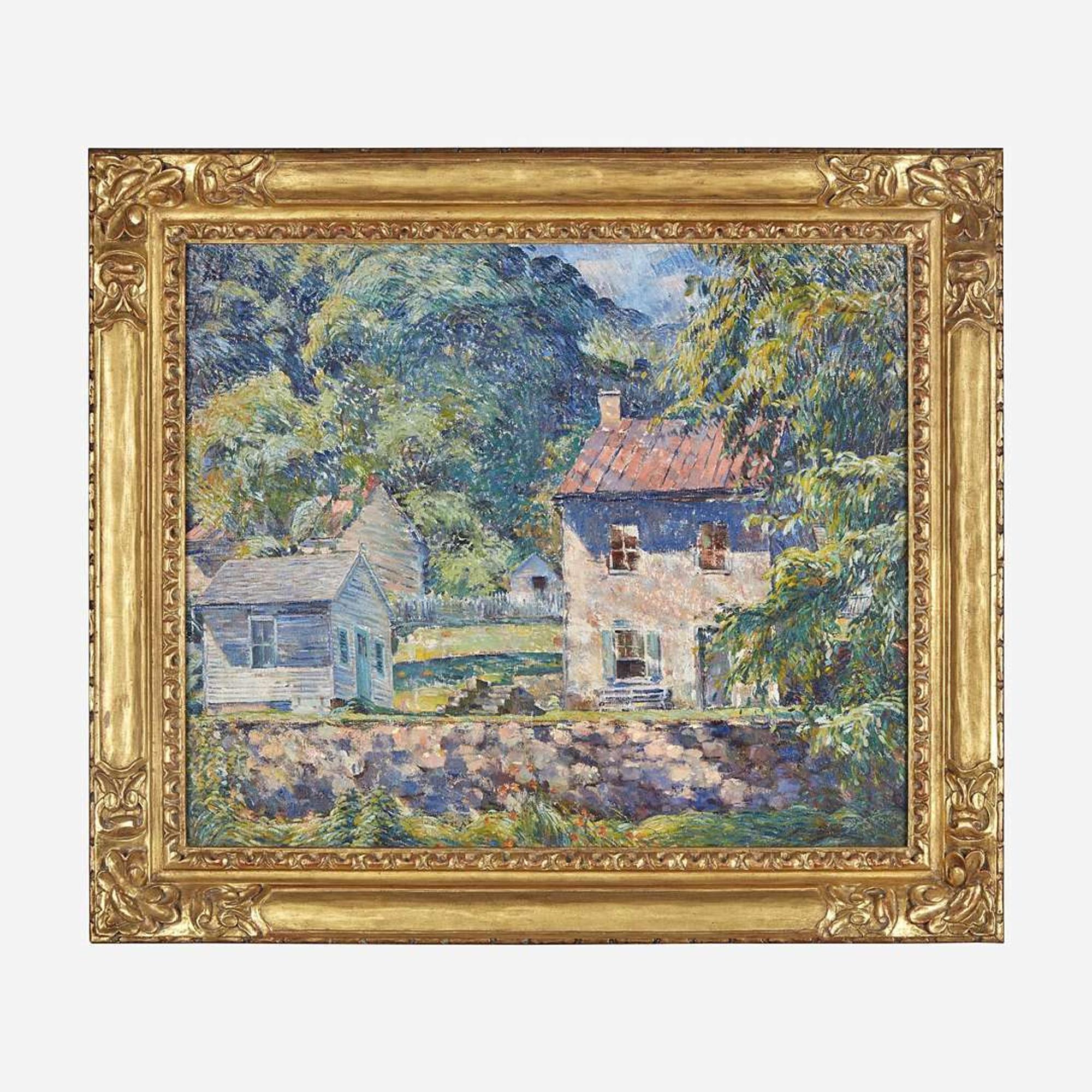 Clarence Raymond Johnson (American, 1894–1981) Untitled (House and Outbuildings in Sunlight)