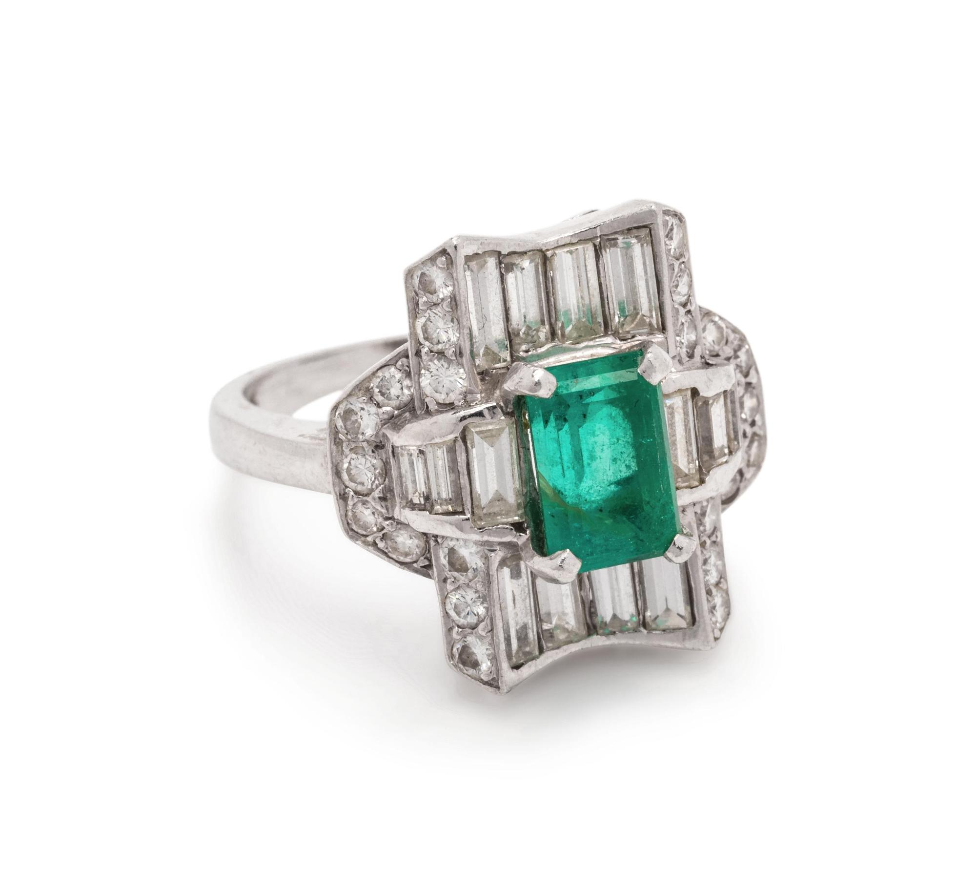 EMERALD AND DIAMOND RING