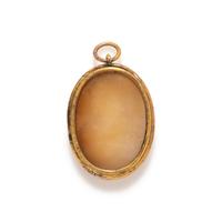 A Neoclassical Gold and Onyx Cameo Pendant with a Bust of Antinous