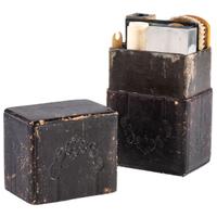 Civil War-period officer's grooming kit. Manufactured by Edw. Christmann, Philadelphia, PA.